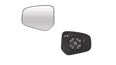 Geam oglinda exterioara cu suport fixare Ford Transit/Tourneo Courier, 05.2014-, partea Stanga, incalzit; sticla convexa; geam cromat, Aftermarket
