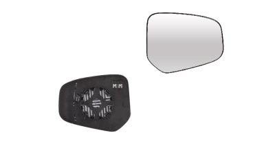Geam oglinda exterioara cu suport fixare Ford Transit/Tourneo Courier, 05.2014-, partea Dreapta, incalzit; sticla asferica; geam cromat, Aftermarket