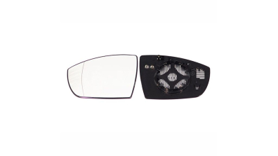 Geam oglinda exterioara cu suport fixare Ford Ecosport, 12.2013-10.2017, Ecosport, 10.2017-; Escape, 11.2012-02.2016; Escape, 02.2016-; Kuga, 01.2013-01.2020, partea Stanga, incalzit; sticla asferica; geam cromat, Aftermarket