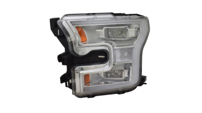 Far FORD F-SERIES, 11.2014-2017 model F150, partea Stanga, TYC, LED; manual; argintiu; LED