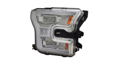 Far FORD F-SERIES, 11.2014-2017 model F150, partea Dreapta, TYC, LED; manual; argintiu; LED