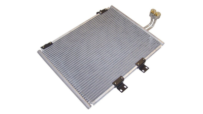 Condensator climatizare Jeep Wrangler, 01.2000-12.2001, motor 2.5, 87 kw; Wrangler, 12.2001-04.2007, 4.0 R6, 130 kw benzina, full aluminiu brazat, 520 (480)x390 (370)x16 mm, fara filtru uscator
