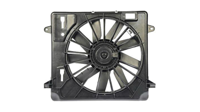 GMV radiator electroventilator Jeep Wrangler (Jk/Tj), 04.2007-, Motorizare 2, 8 Crd 130kw; 3, 8 V6 146kw Diesel/Benzina, tip climatizare cu AC, dimensiune 440mm, cu 2 pini, plastic, Aftermarket