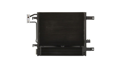Condensator climatizare Jeep Wrangler, 02.2006-12.2008, motor 3.8 V6, 146 kw benzina, cutie automata, full aluminiu brazat, 510(470)x450x16 mm, cu radiator de ulei integrat