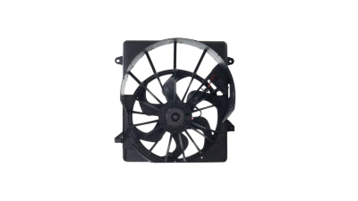 GMV radiator electroventilator Jeep Cherokee/Liberty, 2008-2013, Motorizare 3, 7 V6 151kw; 2, 8 Crd 130kw Diesel/Benzina, tip climatizare cu AC, cutie M/A dimensiune 450mm, cu 3 pini, cu rezistor, suport de plastic, Aftermarket