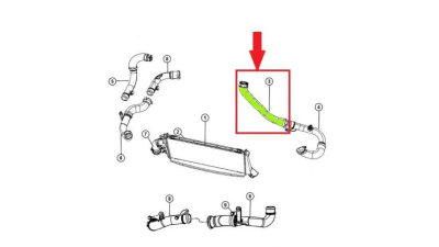 Furtun intercooler, supraalimentare Dodge Caliber 2006-2012; Jeep Compass 2006-, Patriot 2006-, diametru 51 mm, cauciuc, BestAutoVest 3415PT-1