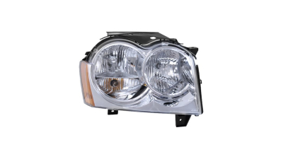 Far Jeep Grand Cherokee (Wh), 01.2005-2007, reglare Manuala, tip bec HB3+HB4, omologare SAE, versiunea USA, cu capac far superior, 55156350AF; 55156350AH; 55156350AJ, Dreapta
