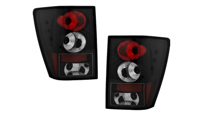 Set stopuri Spate Jeep Grand Cherokee (Wh), 01.2005-07.2010, partea Stanga+Dreapta, Tip=USA; negru, transparent; cu soclu bec; tuning; Omologare: SAE, Taiwan