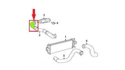Furtun intercooler, supraalimentare Jeep Grand Cherokee 2010-, diametru 53/65 mm, silicon, BestAutoVest 3431PT-1