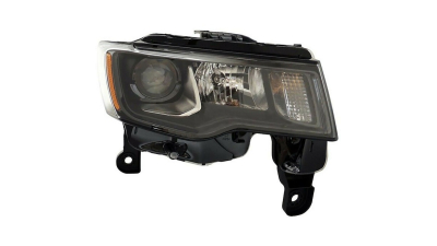 Far Jeep Grand Cherokee (Wk2), 2017-2019, partea Dreapta, Tip=USA; H11+H9; manual; reflector negru; Omologare: SAE, TYC