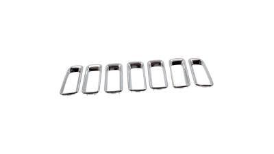 Ornament grila radiator Jeep Compass (Pk), 03.2011-, Cromat, Completa, 68109865AA