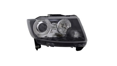 Far JEEP COMPASS (PK), 09.2014-06.2017, TYC, fata, partea stanga, tip bec H9+P27/7W; electric; negru; cu motor;