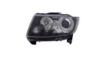 Far JEEP COMPASS (PK), 09.2014-06.2017, TYC, fata, partea dreapta, tip bec H9+P27/7W; electric; negru; cu motor;