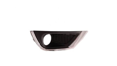 Grila bara Jeep Compass, 06.2017-, Fata, partea Dreapta, cromat/negru; cu gaura pentru lampa de ceata, Aftermarket