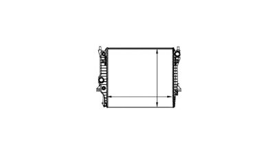 Radiator racire Jaguar S-TYPE, 01.2002-2007, motor 2.5 V6, 150 kw; S-TYPE, 10.1998-2007, motor 3.0 V6, 175 kw, benzina, cutie manuala, cu/fara AC, 570x510x26 mm, aluminiu brazat/plastic, 