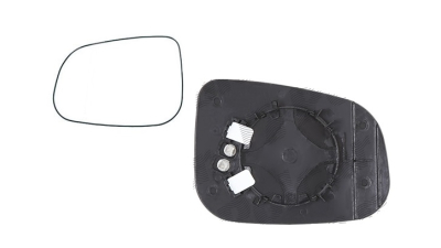 Geam oglinda exterioara cu suport fixare Jaguar Xj (X351), 07.2009-; Xe (X760), 06.2015-; Xk (Xk150), 2010-2014; Xf (X250), 08.2012-12.2015, Stanga, incalzita; geam convex; cromat