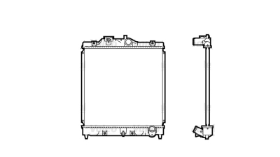 Radiator racire Honda Civic/CRX, 09.1991-09.1995, motor 1.5, 66 kw, benzina, cutie manuala, 346x349x18 mm, aluminiu brazat/plastic, 