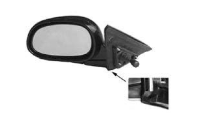 Oglinda exterioara Honda Civic Hatchback/Coupe (Eg/Ej) 10.1991-12.1995 partea stanga View Max crom convex grunduita partial reglare parghie fara incalzire