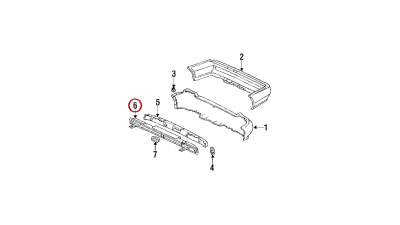 Armatura bara spate Honda Civic Hatchback/Coupe (Eg/Ej), 10.1991-12.1995, 71530SR3A00ZZ