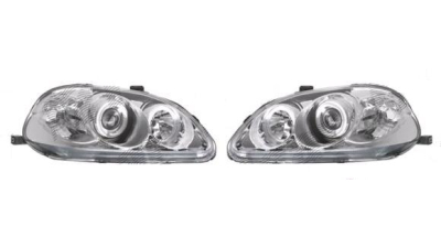 Far Honda Civic 3-Usi Hatchback/Sedan (JP) 01.1999-07.2001 DEPO partea Dreapta cu bec H4, far tip Valeo