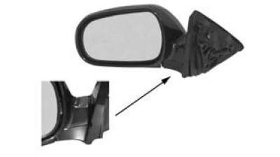 Oglinda exterioara Honda Civic 4-Usi Sedan (Jp) 10.1995-07.2001 partea dreapta View Max crom convex grunduita partial reglare parghie fara incalzire