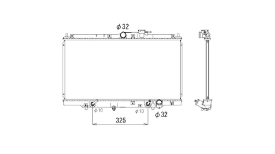 Radiator racire Rover 618 1,8 85kw, 1,8 74kw; 2,0 81/98kw Benzina, Automat, Cu/fara AC, tip Denso, diametru intrare/iesire 32/32mm, 665x350x24, Cu lipire fagure prin brazare Aftermarket