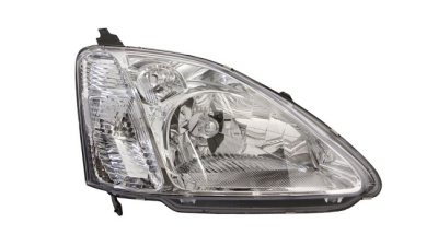 Far Honda Civic (Ep/Eu/Ev) 3/5-D Hb (Eu), 02.2001-12.2003, fata, Dreapta, H4; electric; rama reflector argintie; cu motor, DEPO