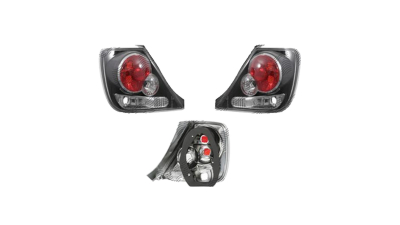 Set stopuri Spate Honda Civic (Eu), 02.2001-12.2003, Model Cu 3 Usi, partea Stanga+Dreapta, negru, transparent; fara soclu bec ; tuning; Omologare: ECE, Taiwan