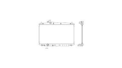 Radiator racire Honda Civic, 09.2005-2012, Motorizare 1, 8 103kw Benzina, tip climatizare Cu/fara AC, cutie Manuala, diametru intrare/iesire 32/32mm, dimensiune 677x375x16mm, Cu lipire fagure prin brazare, Aftermarket