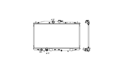 Radiator racire Honda Accord, 10.2002-2008, Motorizare 2.0 114kw Benzina, tip climatizare Cu/fara AC, cutie Manuala, tip Toyo, diametru intrare/iesire 32, 5/32, 5mm, dimensiune 713x375x16mm, Cu lipire fagure prin brazare, Aftermarket