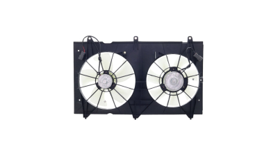 GMV radiator electroventilator Honda Accord Viii (Cl, Cm), 02.2003-2008, Motorizare 2.0 114kw (Model 4x4); 2, 4 140kw Benzina, tip climatizare Cu/fara AC, cutie M/A, dimensiune 300/280 mm, tip Denso, cu 2+2 pini, fara rezistor, suport de plastic mm, 114KW