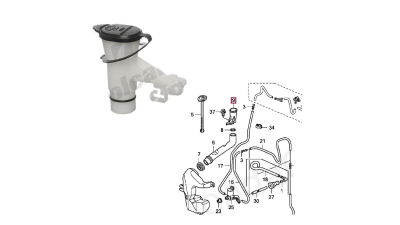 Gura umplere rezervor spalator parbriz Honda Jazz/Fit, 10.2008-2015 76812Tf0003 Cu Capac.