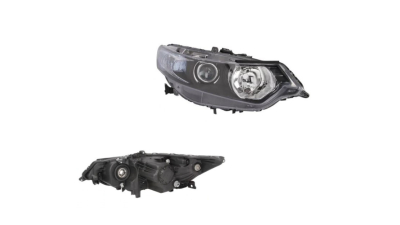 Far Honda Accord (Cu2), 03.2008-03.2011, fata, Dreapta, versiune europeana, H1+HB3; electric; semnalizare alba; fara motoras, DEPO