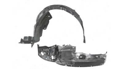 Carenaj aripa interioara, aparatori noroi Honda Accord (Cu2), 03.2008-03.2011, fata, Stanga, versiune USA, polipropilena (PP/PPE); cu spuma antizgomot