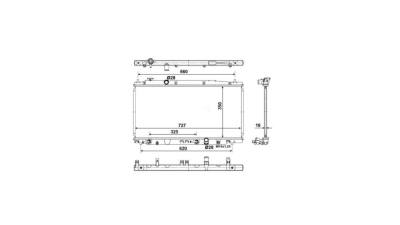 Radiator racire Honda City, 08.2008-11.2013 (Motor 1, 4 74kw ), Honda Jazz (Ge), 07.2008-12.2011 (Motor 1, 5 86kw) Benzina, tip climatizare Cu/fara AC, cutie automata, dimensiune 715x350x16mm, Cu lipire fagure prin brazare, Aftermarket