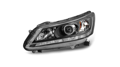 Far HONDA ACCORD (USA), 09.2012-2015 modele cu 4 usi, partea Stanga, Taiwan, cu 'lumina timp de zi' tip LED; Tip=USA; H11+HB3+W5W+WY28/8W; manual; halogen