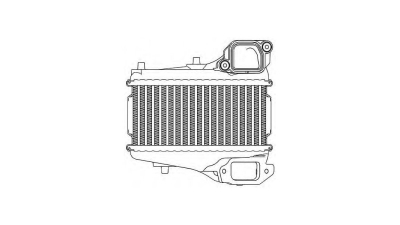 Intercooler Honda Civic, 01.2013-2017, motor 1.6 i-DTEC 88kw, diesel, cu/fara AC, aluminiu brazat/plastic, 231x104x64 mm, J.Deus, rezervor supeRior = plastic, infeRior = aluminiu 