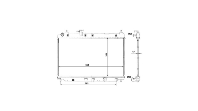 Radiator racire Honda City, 01.2003-2008, Motorizare 1, 3 63kw Benzina, tip climatizare Cu/fara AC, cutie Manuala, dimensiune 661x350x16mm, Cu lipire fagure prin brazare, Aftermarket