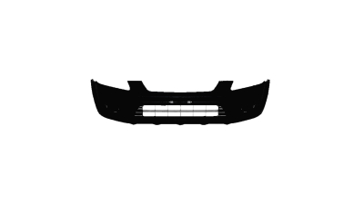 Bara fata Honda Crv, 01.2002-12.2004, parte montare texturat, parte superioara trebuie vopsita, cu gauri pentru proiectoare, 387607-4, Aftermarket