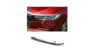 Ornament grila radiator HONDA ACCORD (USA), 10.2017-, fata, partea stanga, cromat; superior, model versiune USA