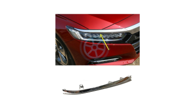 Ornament grila radiator HONDA ACCORD (USA), 10.2017-, fata, partea dreapta, cromat; superior, model versiune USA