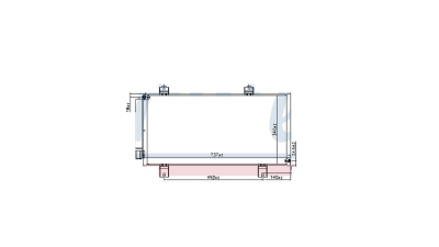Condensator climatizare Honda Jazz/Fit 2015-, 735(700)x367(350)x16mm, material Rezervor aluminiu, fagure aluminiu brazat, KOYO 38L2K83K