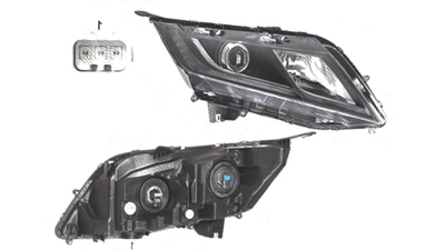 Far Honda Odyssey (Rl5), 06.2010-, fata, Dreapta, 2018-, cu LED daytime running light; Tip= USA; H11+HB3; manual; omologare: SAE;