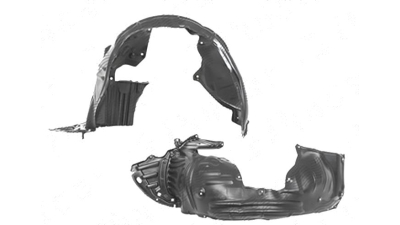 Carenaj aripa interioara, aparatori noroi Honda Odyssey (Rl5), 06.2010-2013, fata, Stanga, polipropilena + polietilena