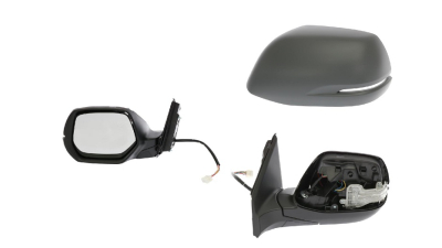 Oglinda usa exterioara Honda Crv (Rm), 11.2011-10.2018, partea Stanga, reglare electrica; carcasa grunduita; incalzit; sticla convexa; geam cromat; rabatabil; cu Lucas,  pliabila, mufa cu 13 gauri/ 9 pini