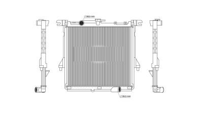 Radiator apa racire motor SRL, ISUZU D-MAX, 01.2020- motor 1.9 Ddi; cv manuala, aluminiu/ plastic brazat, 610x570x16 mm, 