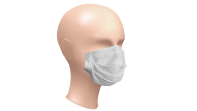 Masca de protectie faciala reutilizabila din material cu 3 pliuri, Masca praf protectie pentru gura si nas, 