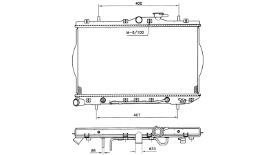 Radiator racire Hyundai Accent, 09.1994-12.1999, Motorizare 1, 3 62kw; 1, 5 65kw Benzina, tip climatizare Cu/fara AC, cutie automata, dimensiune 600x335x18mm, Cu lipire fagure prin brazare, Aftermarket