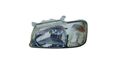 Far Hyundai Accent (Lc) 01.2001-12.2003, Stanga, tip bec H4, reglare electrica, ECE, fara motoras, TYC, 92101-25010, 92101-25020