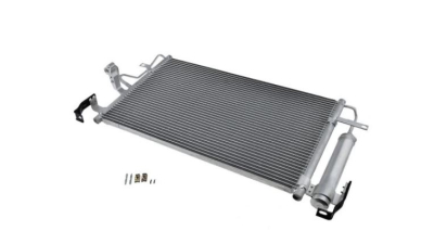 Condensator climatizare Hyundai Coupe (GK), 03.2002-08.2009, motor 1.6, 77 kw benzina, cutie manuala, full aluminiu brazat, 610 (550)x365 (345)x18 mm, dotare Hall